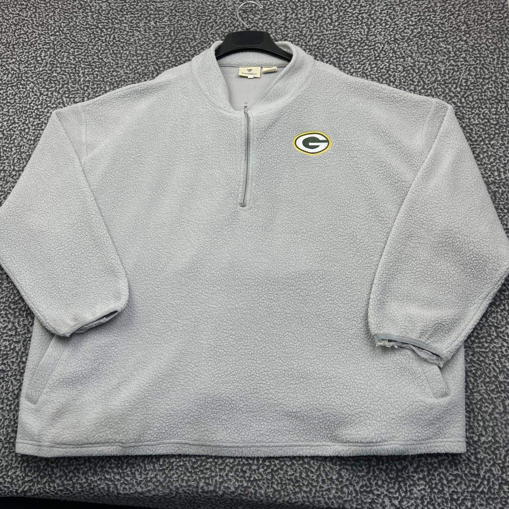 Green Bay Packers Fleece Jacket Women 4X Fanatics Long Sleeve Half Zip Mock Neck